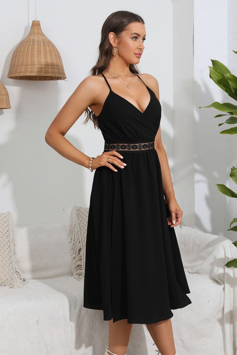 Spaghetti Straps Summer Little Black Dress sold by Zapaka product image thumbnail 4