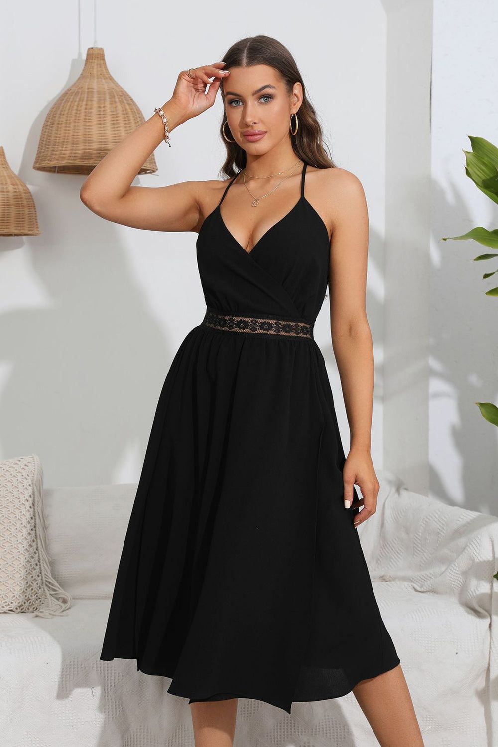 Spaghetti Straps Summer Little Black Dress sold by Zapaka product image thumbnail 3