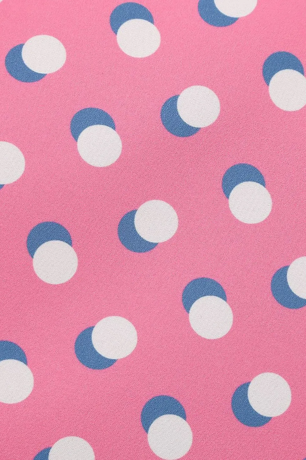 A Line Pink Polka Dots Flutter Sleeves Vintage Dress sold by Zapaka product image thumbnail 5