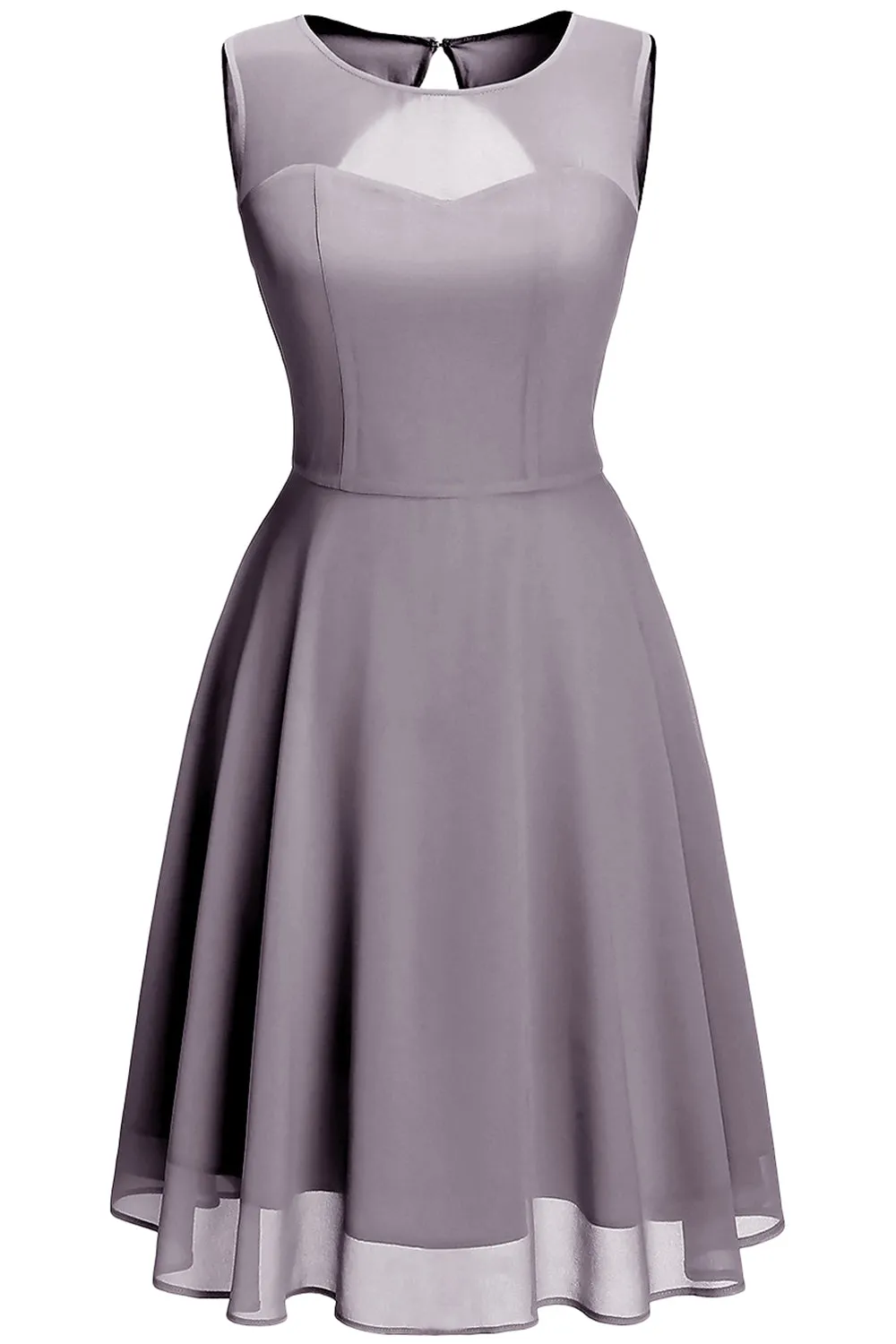Burgundy Vintage Dress with Keyhole sold by Zapaka product image thumbnail 4