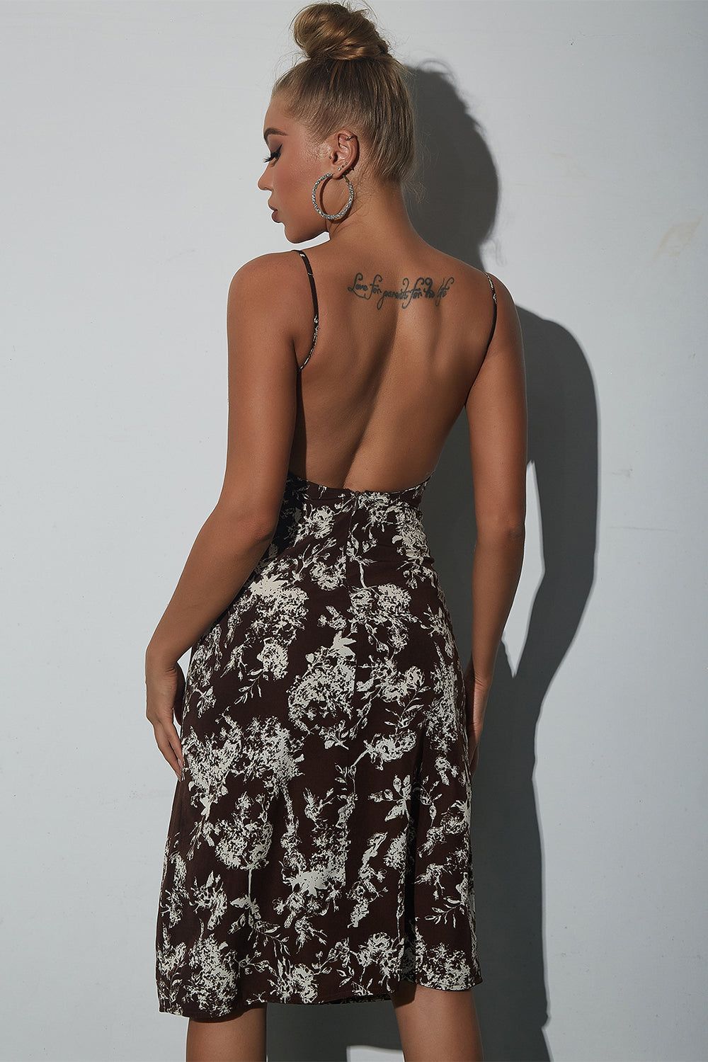 Black Floral Bodycon Summer Party Dress sold by Zapaka product image thumbnail 2