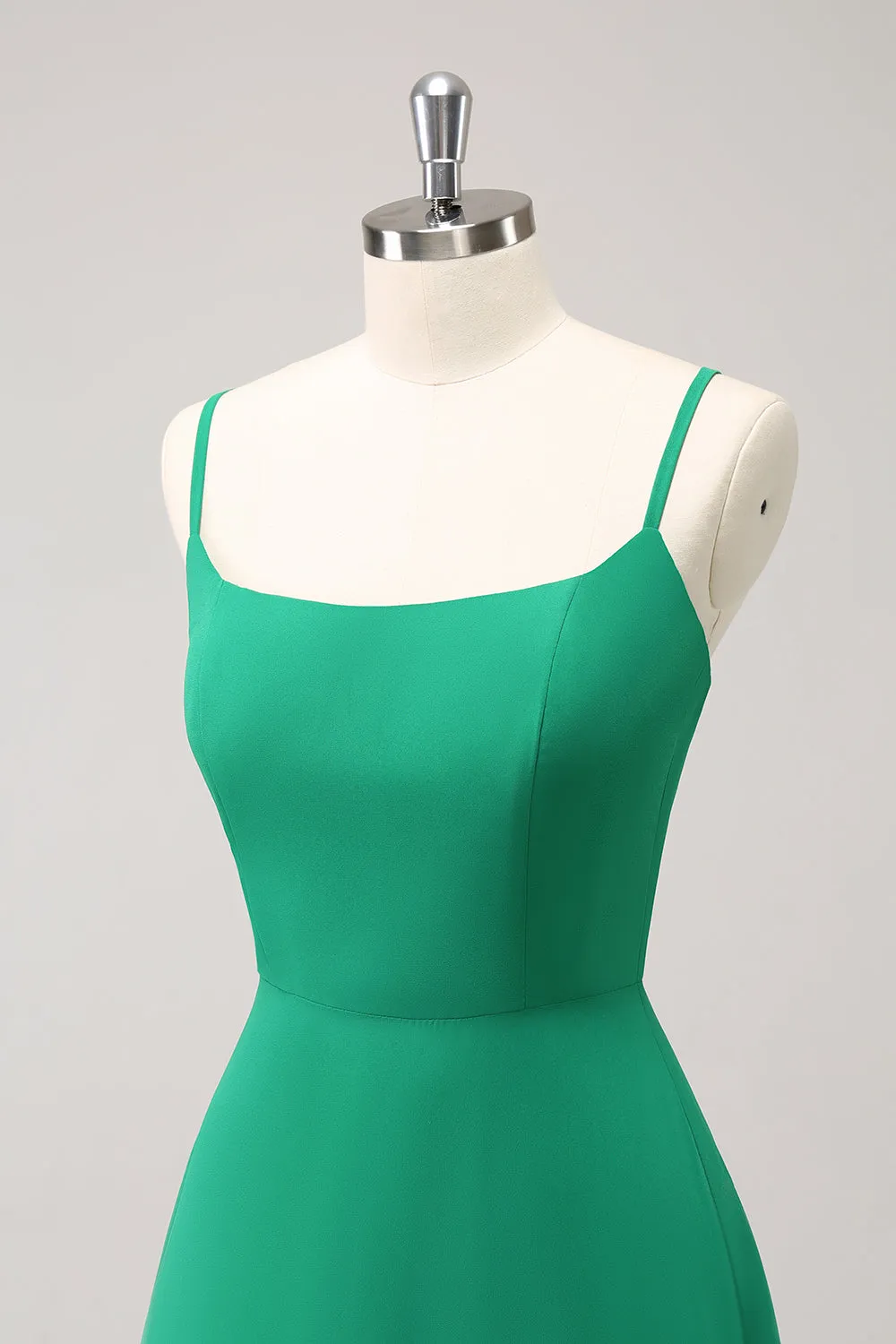 Elegant Green A Line Spaghetti Straps Bridesmaid Dress sold by Zapaka product image thumbnail 5