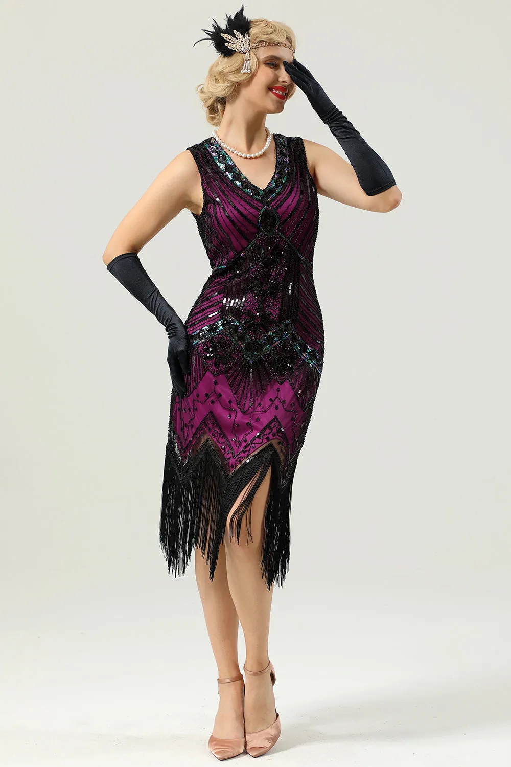 1920s Sleeveless Gatsby Dress sold by Zapaka