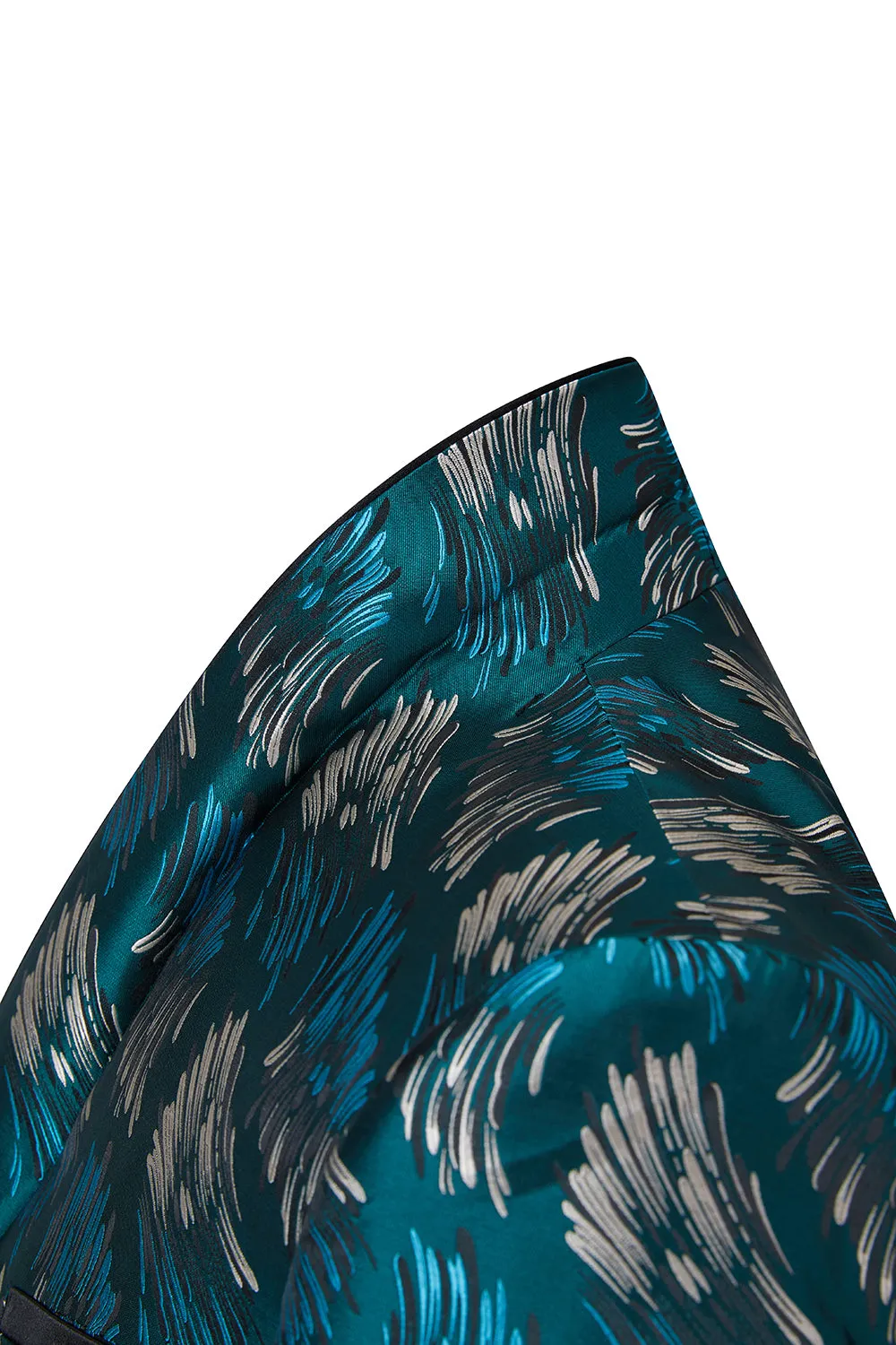 Peacock Green Shawl Lapel 2 Pieces Men's Suits sold by Zapaka product image thumbnail 4