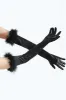 Black Gatsby Party Gloves With Feathers sold by Zapaka