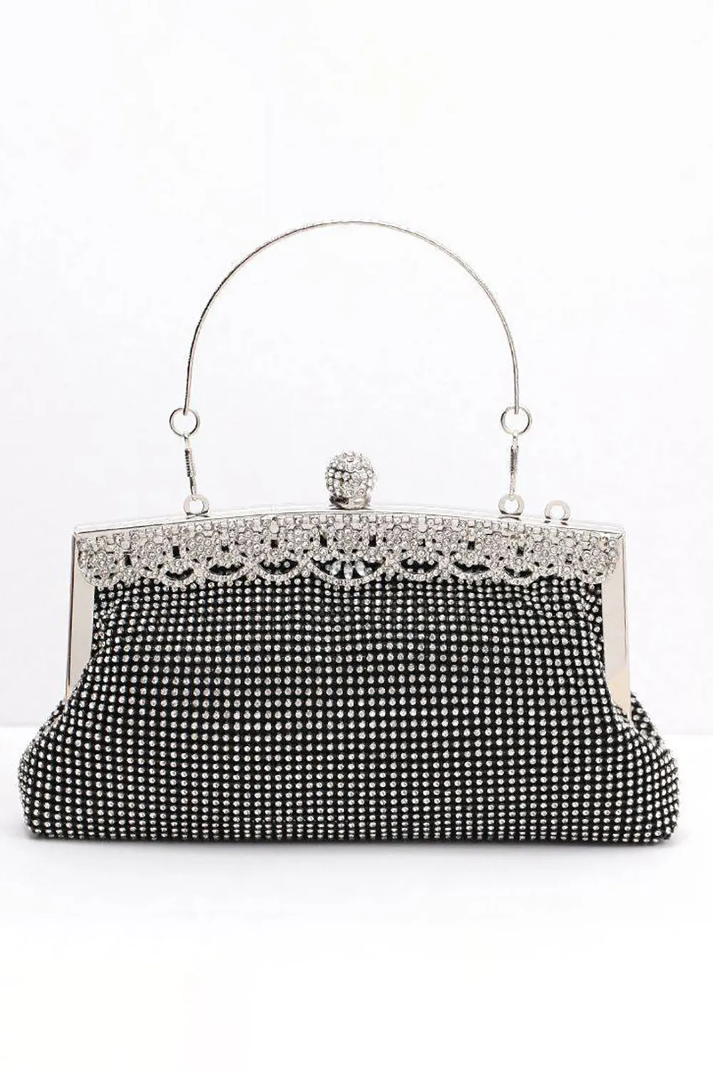 Black Sparkly Rhinestone Evening Clutch Bag sold by Zapaka