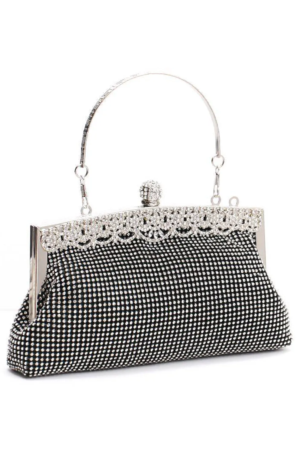 Black Sparkly Rhinestone Evening Clutch Bag sold by Zapaka product image thumbnail 2