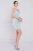 Dazzle light White Mini Bodycon Sequined Cocktail Dress sold by Zapaka