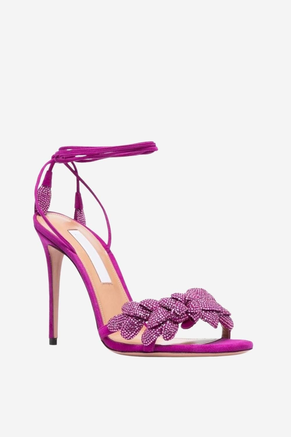 Black Pointed Toe Stiletto Sandals with Beading sold by Zapaka product image thumbnail 4