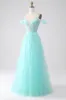 Light Green Cold Shoulder Sequins Prom Dress sold by Zapaka