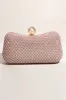 Glitter Blush Beaded Party Clutch sold by Zapaka