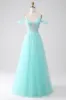 Light Green Cold Shoulder Sequins Prom Dress sold by Zapaka
