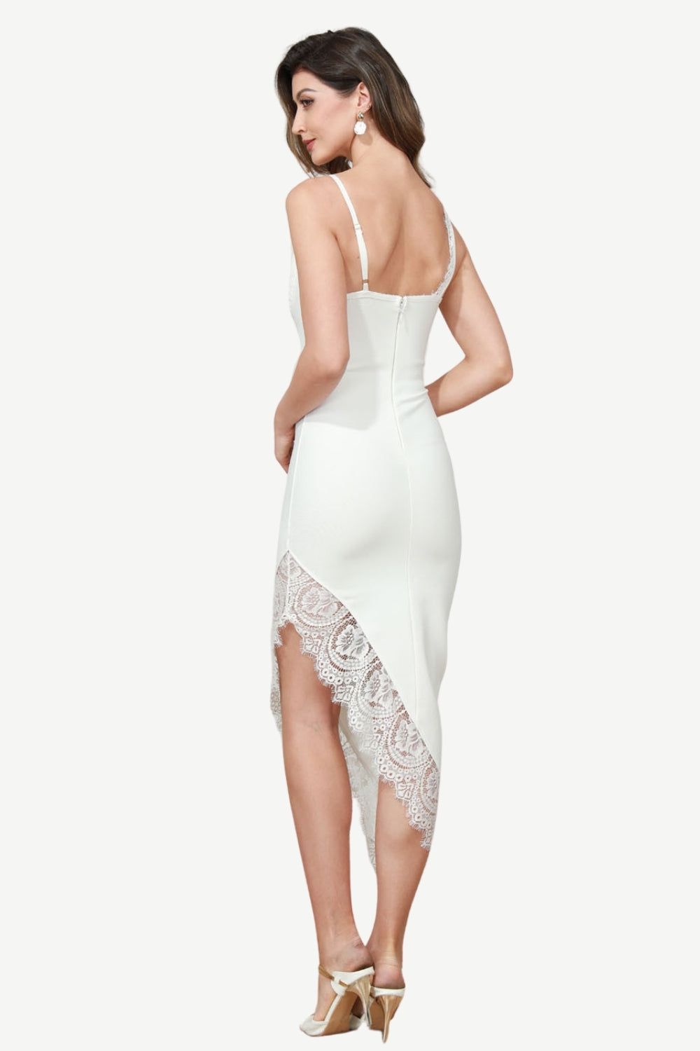 White Sheath Party Dress with Lace sold by Zapaka product image thumbnail 2