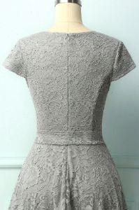 Grey Lace Midi Dress sold by Zapaka
