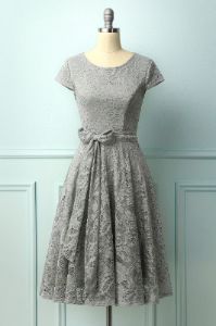 Grey Lace Midi Dress sold by Zapaka