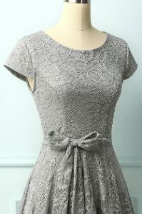 Grey Lace Midi Dress sold by Zapaka