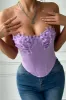 Purple Sweetheart Corset Top with 3D Butterflies sold by Zapaka