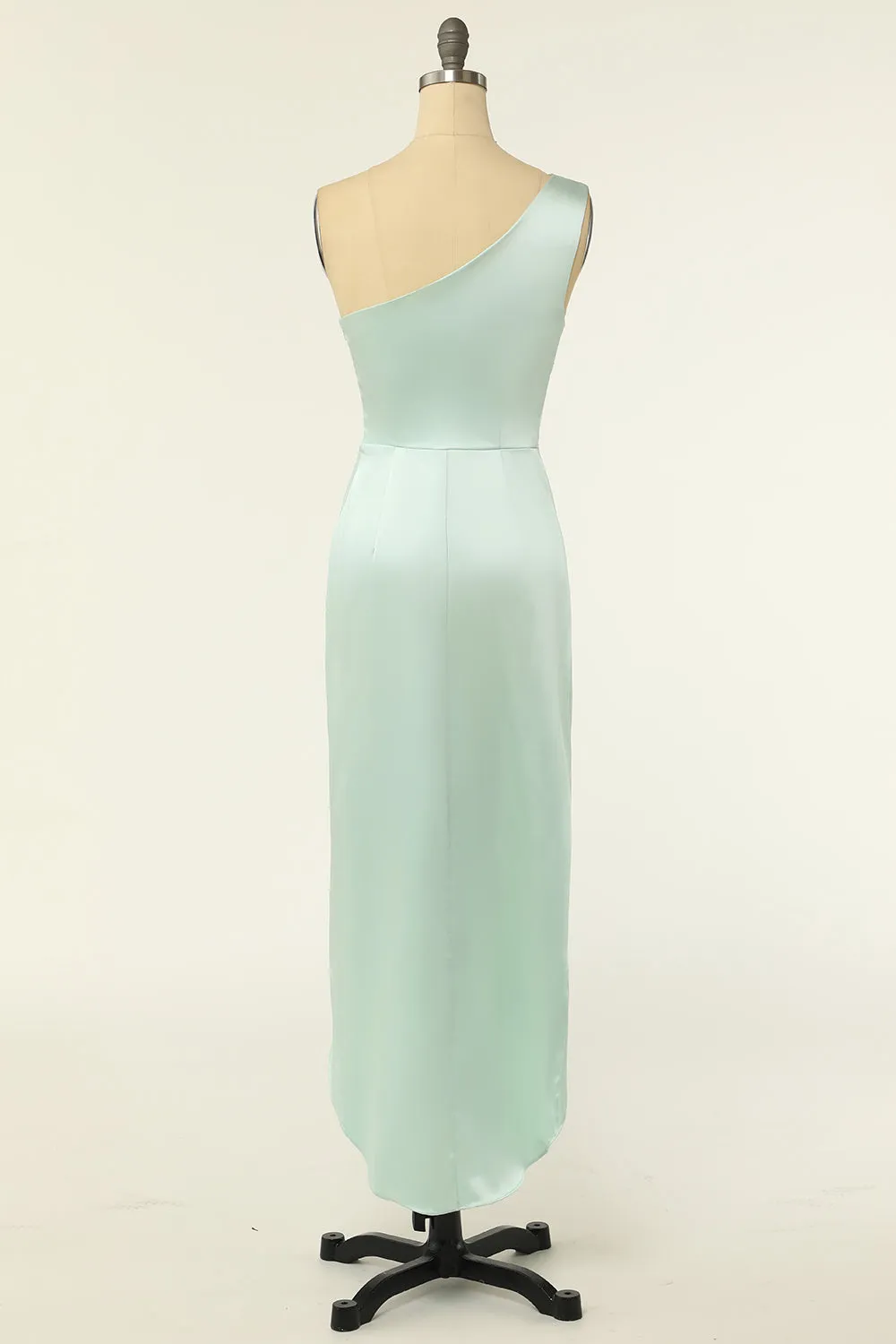Sheath One Shoulder Sage Bridesmaid Dress sold by Zapaka product image thumbnail 2