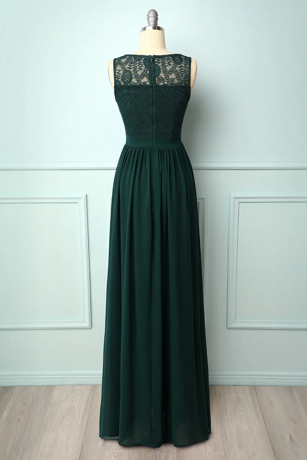 Dark Green Lace Long Dress sold by Zapaka product image thumbnail 2
