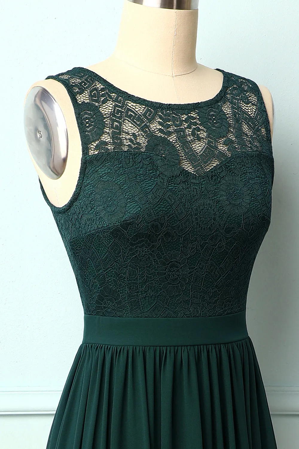 Dark Green Lace Long Dress sold by Zapaka product image thumbnail 3