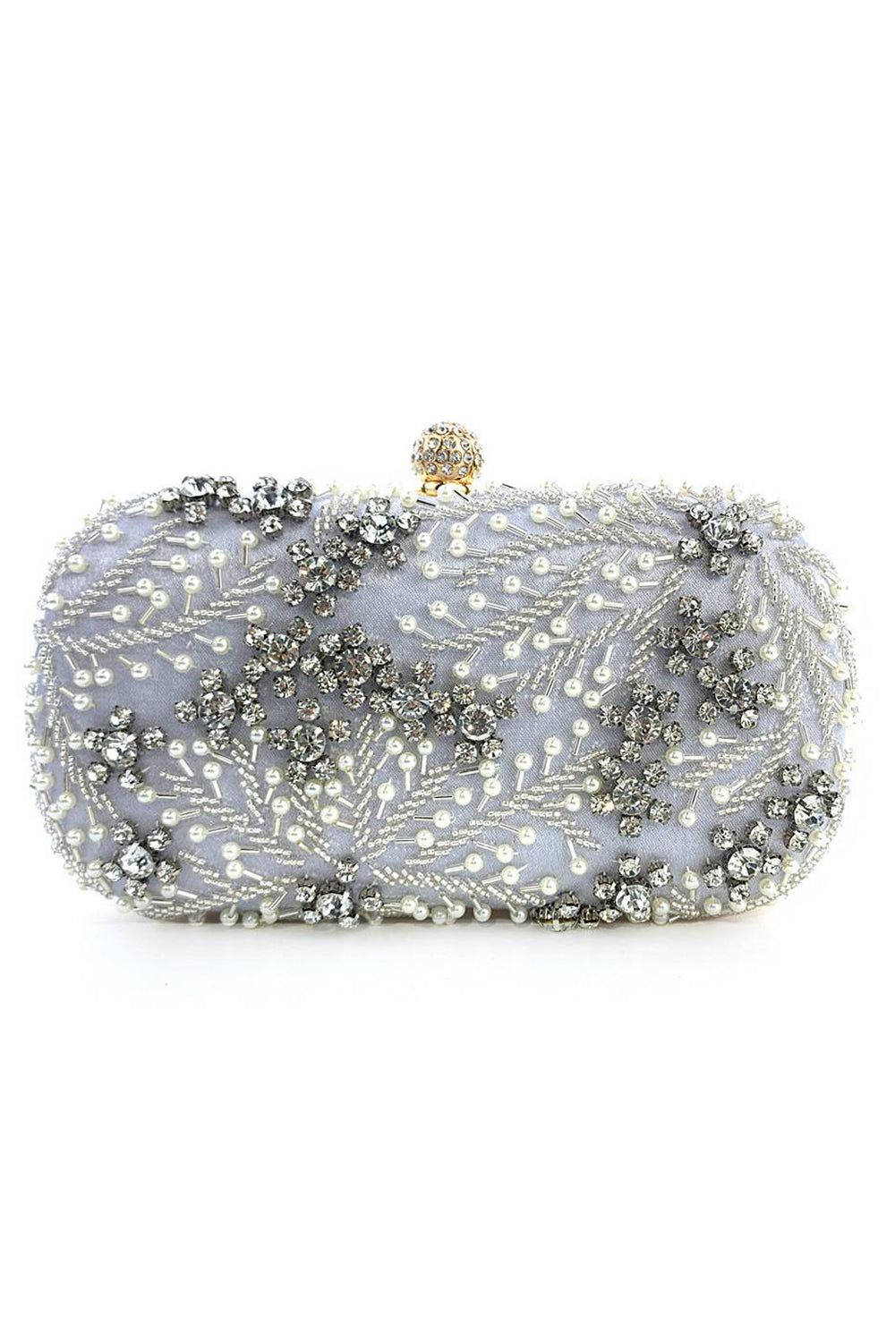 Black Sparkly Rhinestone Beaded Evening Clutch Bag sold by Zapaka product image thumbnail 4