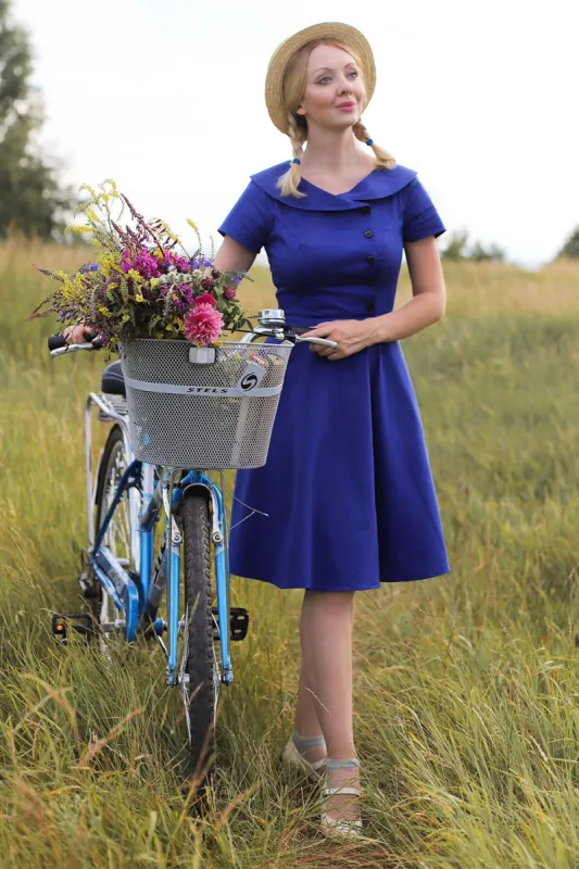 Blue Button Dress sold by Zapaka