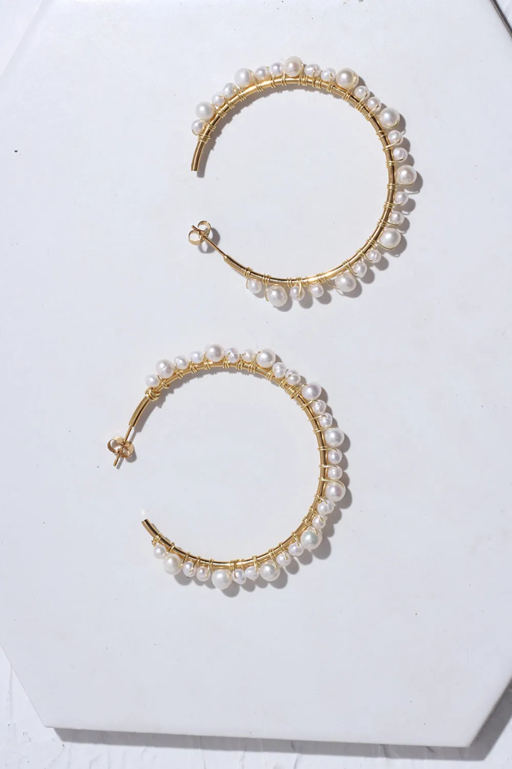 White Pearl Earrings sold by Zapaka product image thumbnail 3
