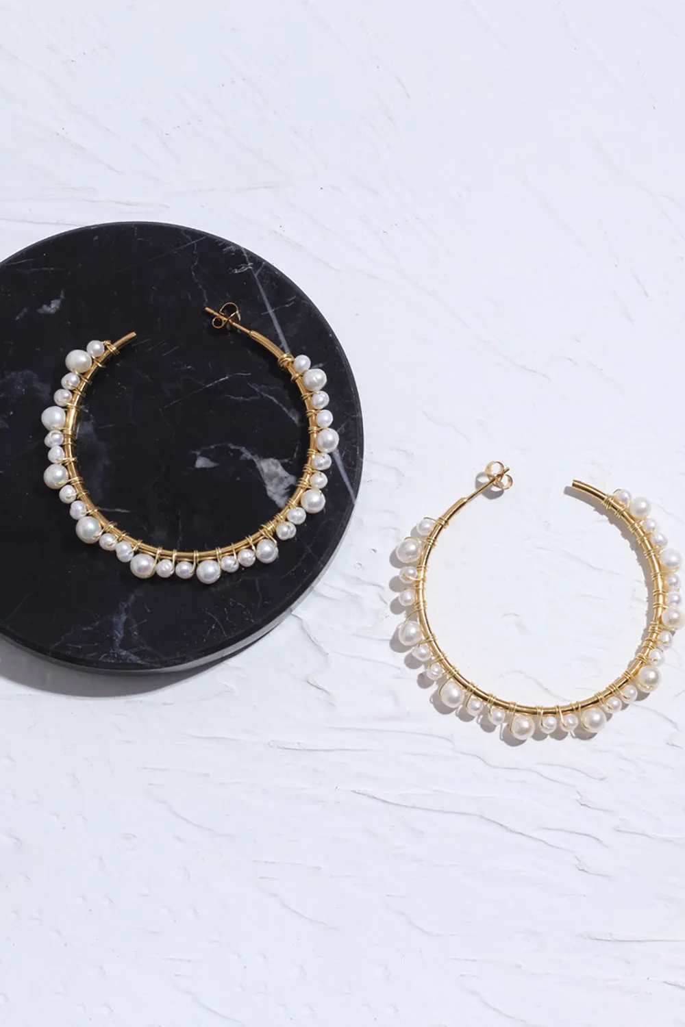 White Pearl Earrings sold by Zapaka product image thumbnail 2