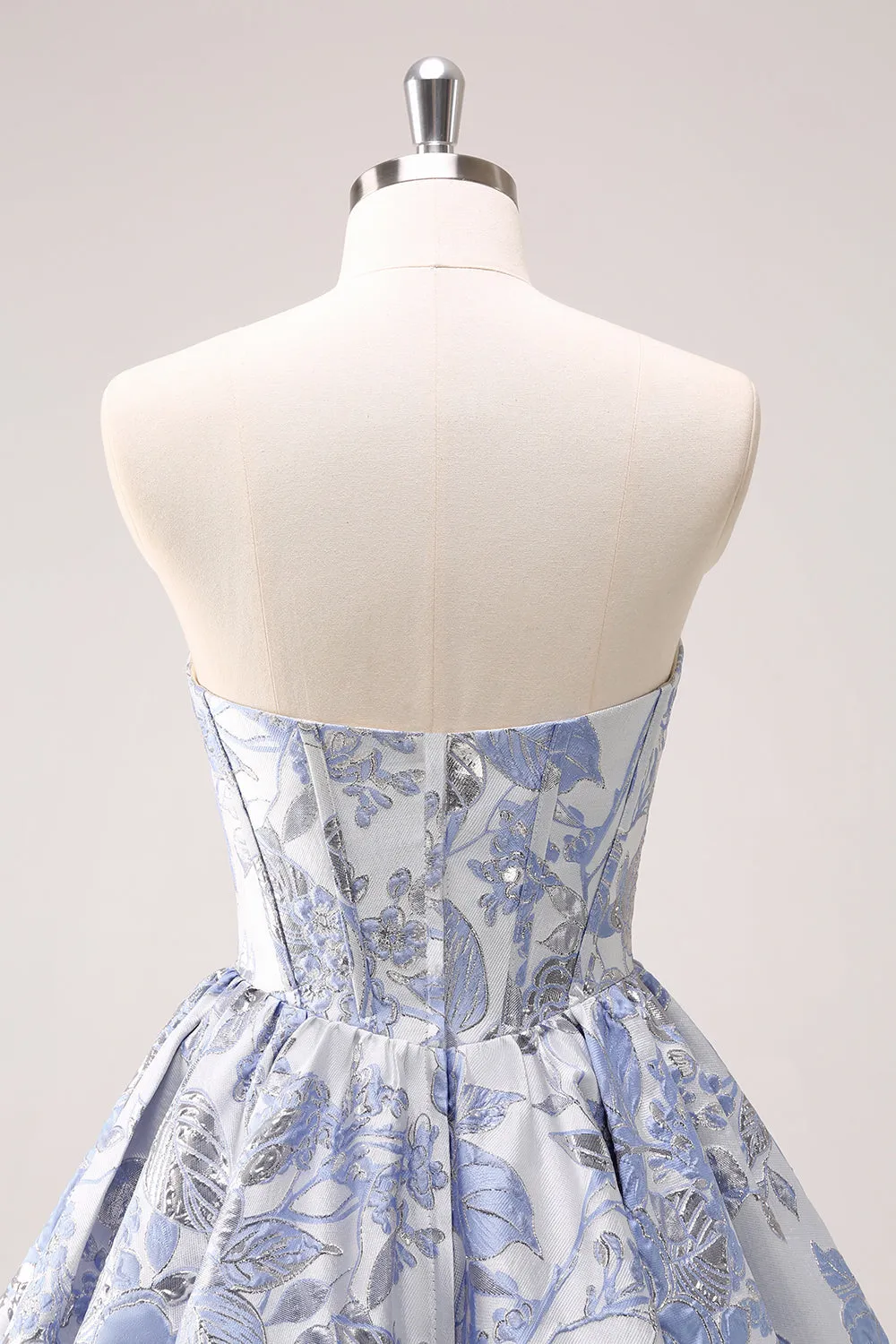 Blue Corset A Line Sweetheart Homecoming Dress sold by Zapaka product image thumbnail 5