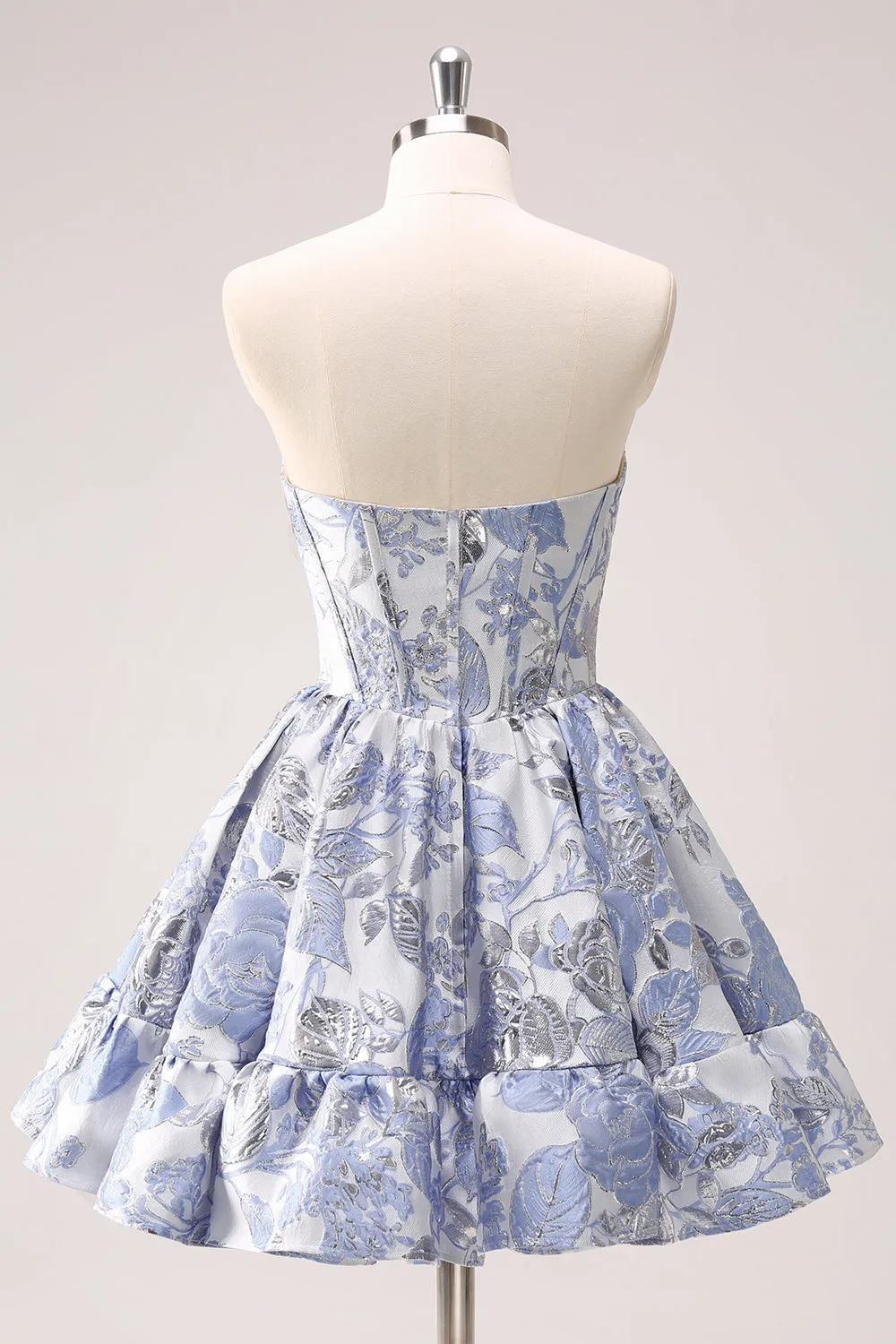 Blue Corset A Line Sweetheart Homecoming Dress sold by Zapaka product image thumbnail 2