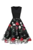 Fuchsia and Black Vintage 1950s Dress sold by Zapaka