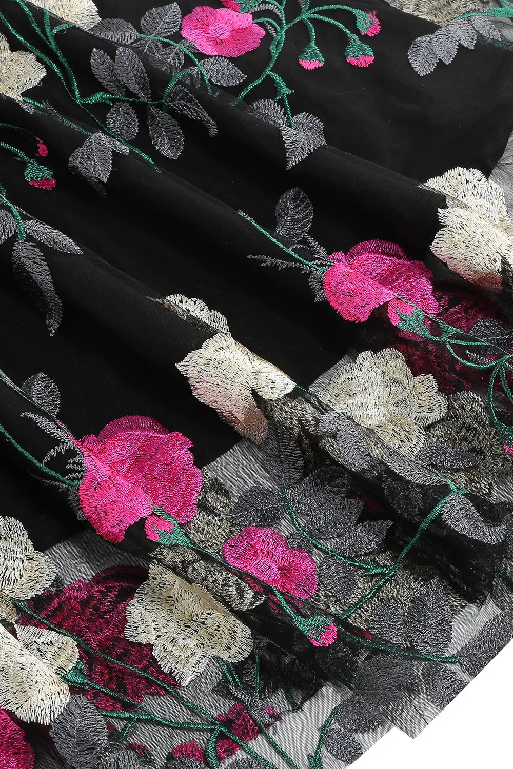 Fuchsia and Black Vintage 1950s Dress sold by Zapaka product image thumbnail 4