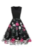 Fuchsia and Black Vintage 1950s Dress sold by Zapaka