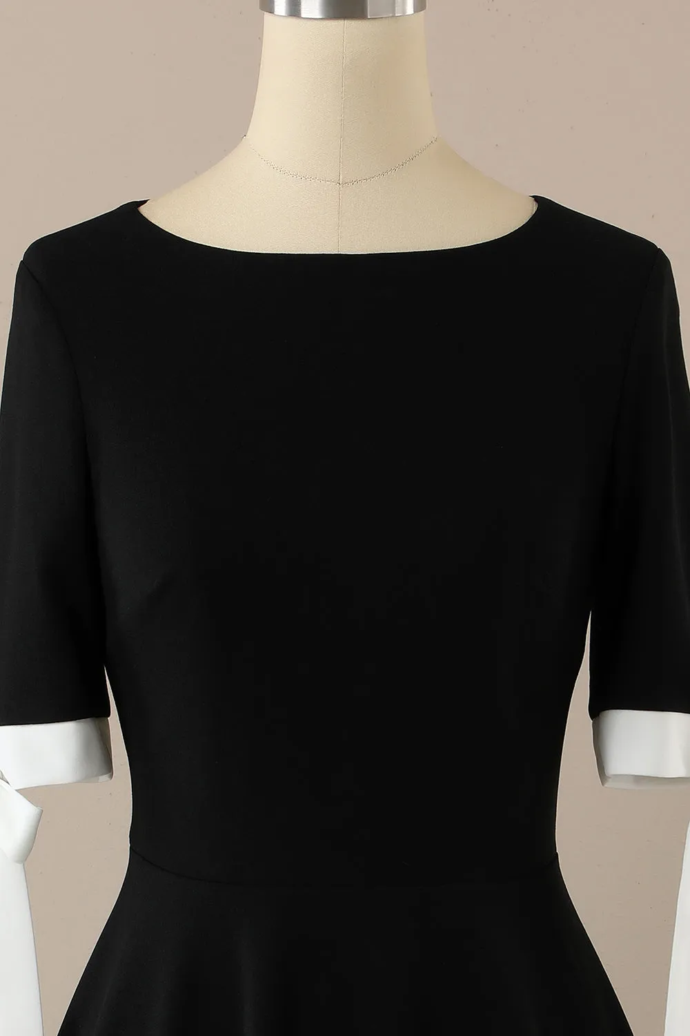 Black Retro Style 1950s Swing Dress sold by Zapaka product image thumbnail 5