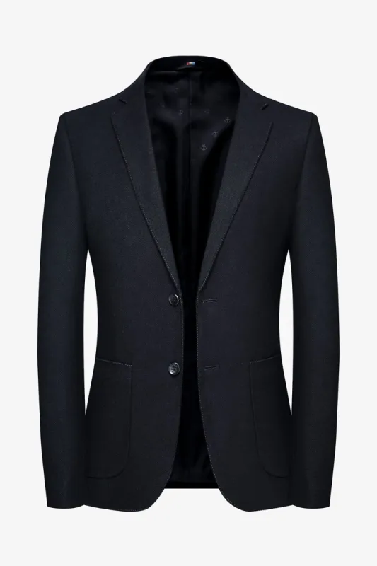 Black Solid Blazer for Men sold by Zapaka