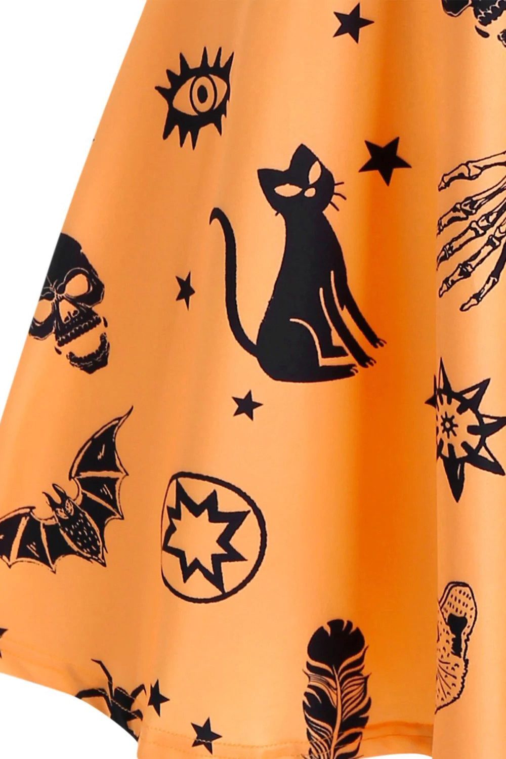 Black Skull Print Pin Up Vintage Dress sold by Zapaka product image thumbnail 5