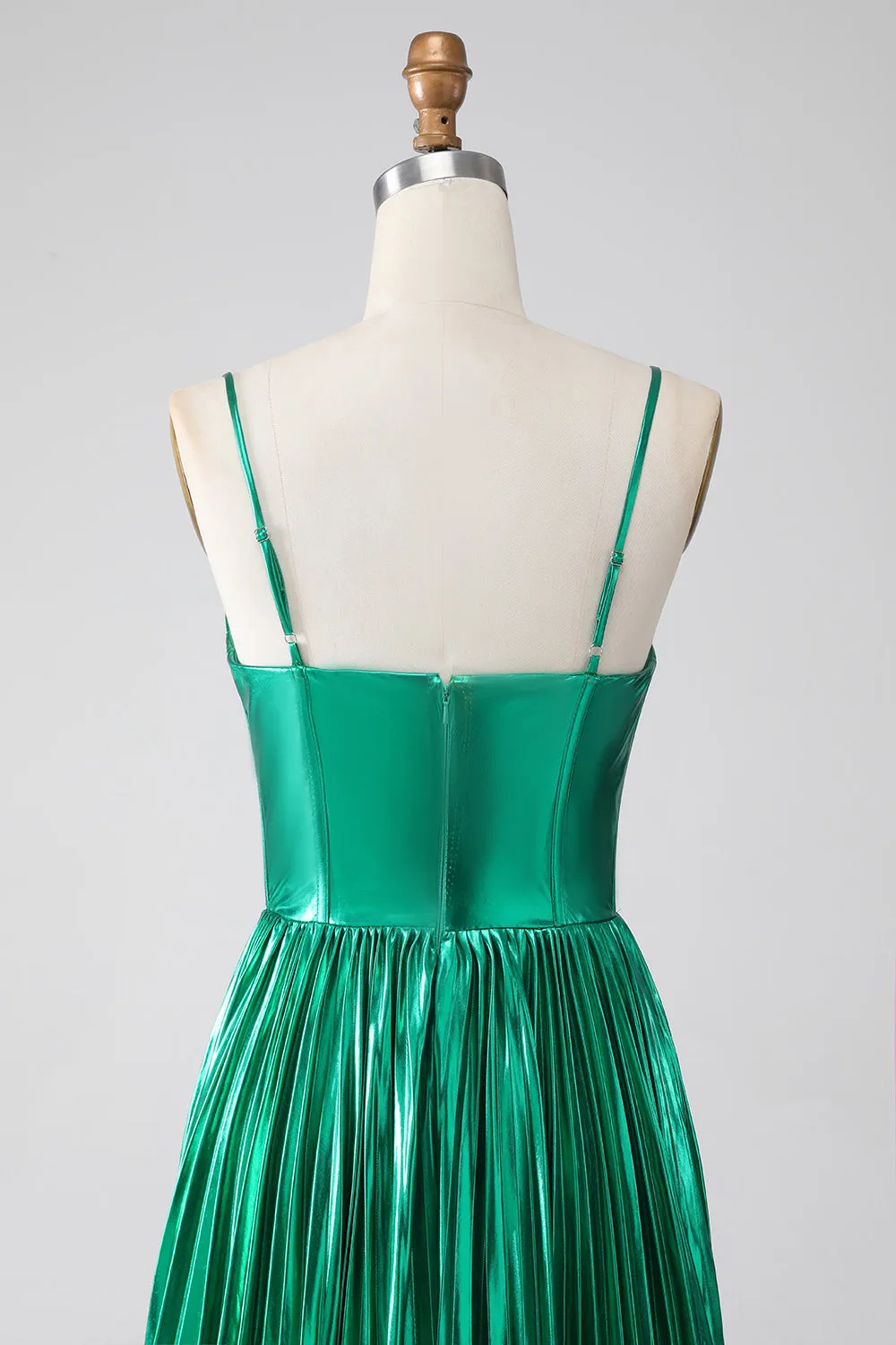 A-line Dark Green Corset Prom Dress with Slit sold by Zapaka product image thumbnail 5