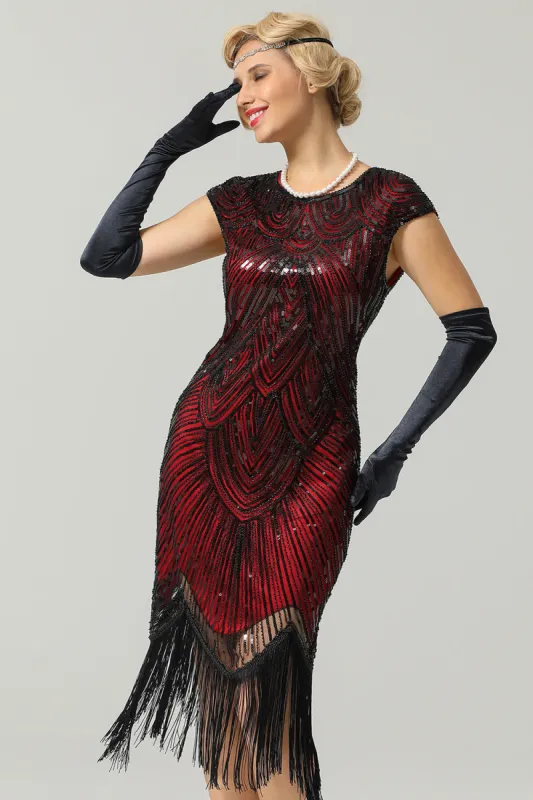 Gatsby Glitter Fringe 1920s Dress sold by Zapaka