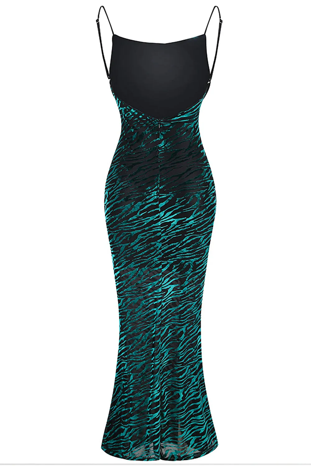 Dark Green Velvet Backless Prom Dress sold by Zapaka product image thumbnail 3