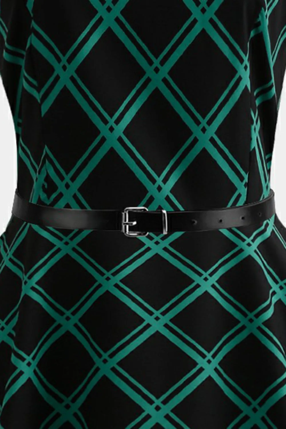 Swing Green Plaid 1950s Dress sold by Zapaka product image thumbnail 5
