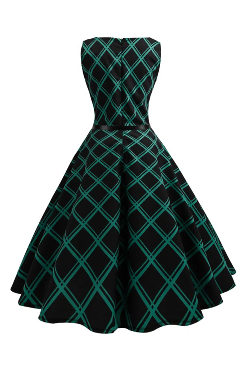 Swing Green Plaid 1950s Dress sold by Zapaka product image thumbnail 2