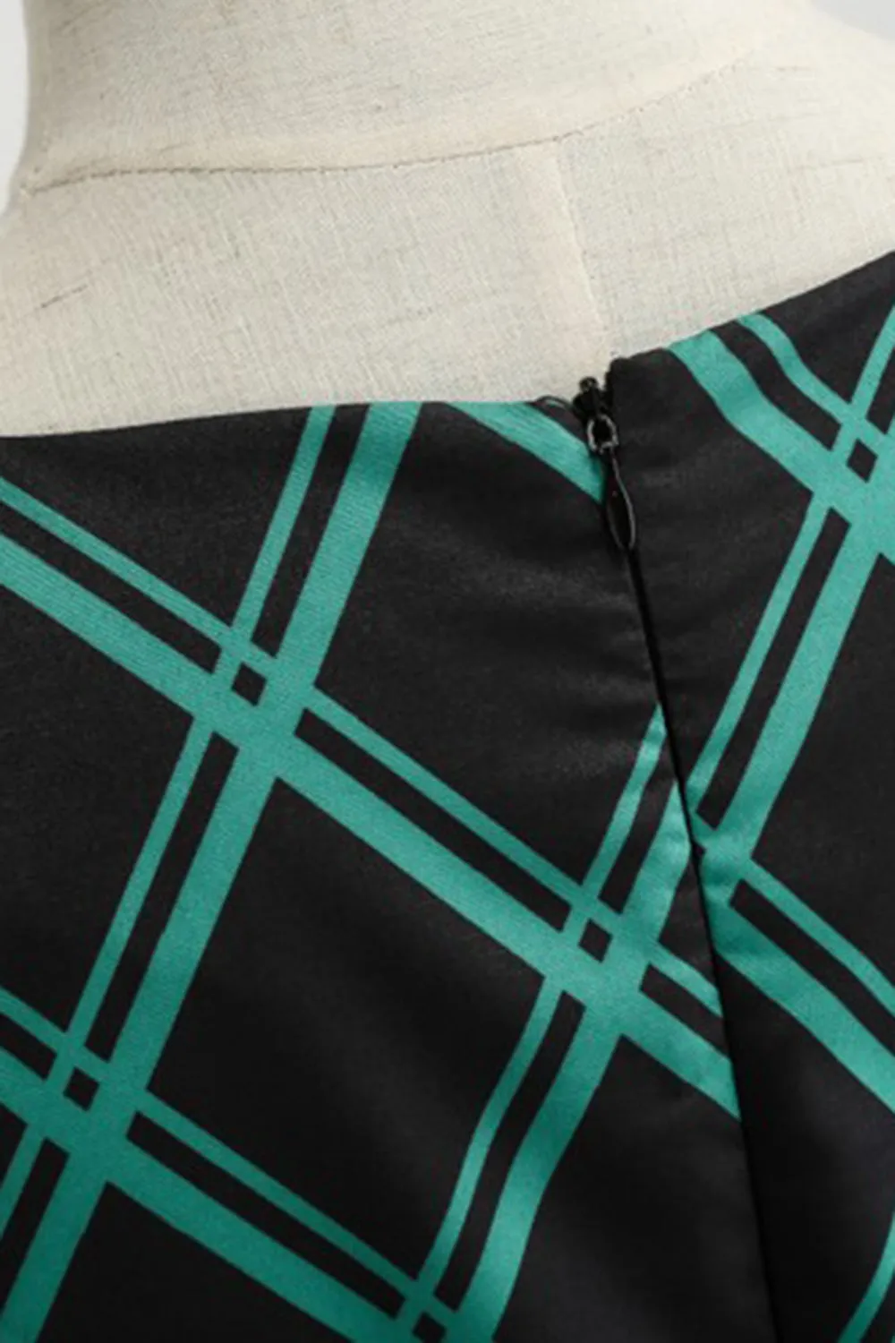 Swing Green Plaid 1950s Dress sold by Zapaka product image thumbnail 4
