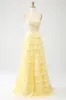 Sky Blue A-Line Sweetheart Tiered Corset Long Prom Dress sold by Zapaka
