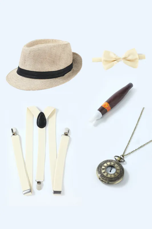 Ivory 1920s Accessories Set for Men made by Zapaka