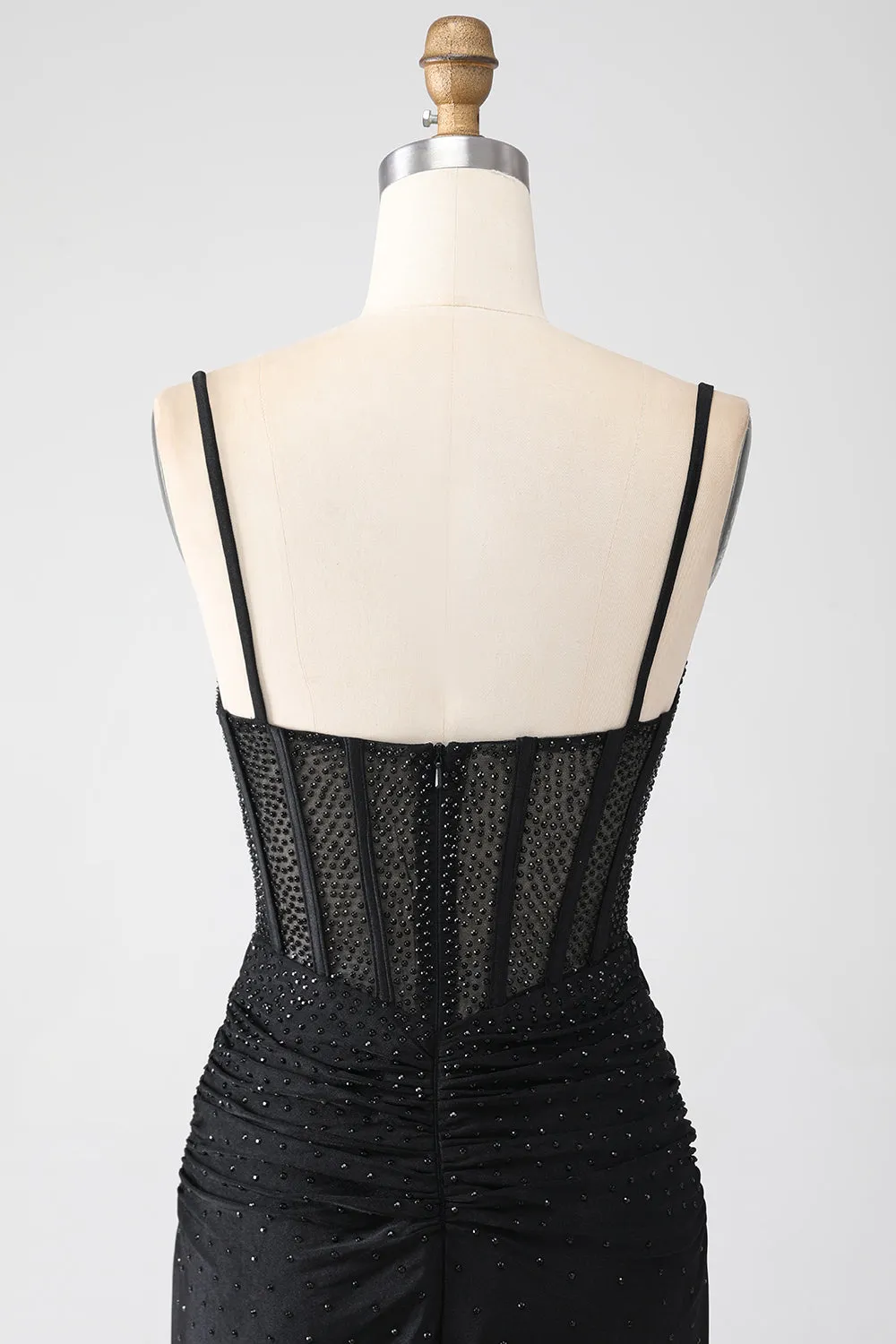 Mermaid Black Beaded Prom Dress with Ruffles sold by Zapaka product image thumbnail 5