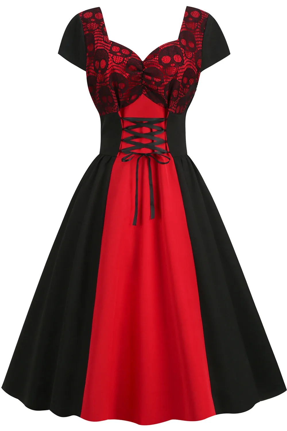 Black and Red Halloween Vintage 1950s Dress sold by Zapaka