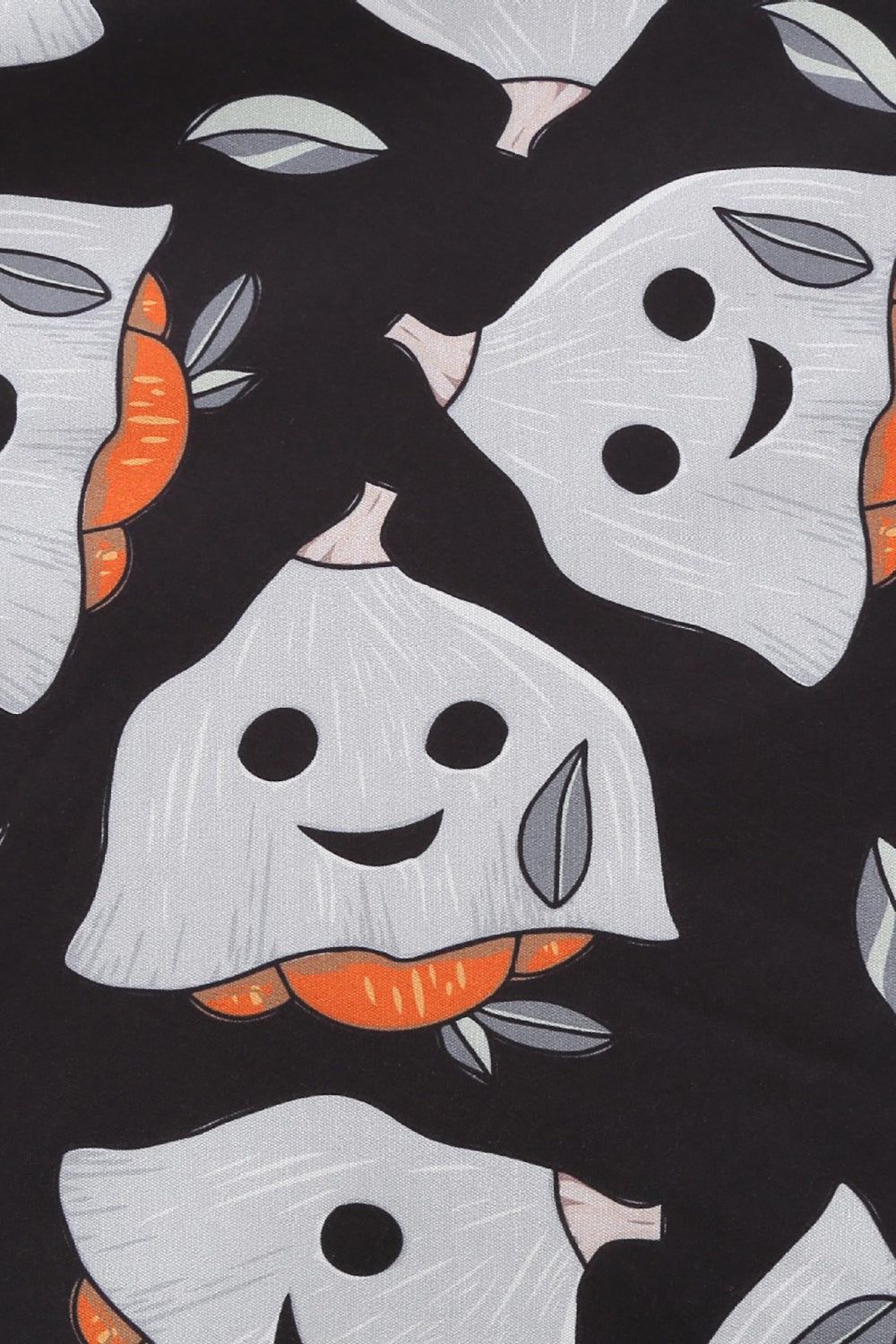 Vintage Crew Neck Long Sleeve Ghost Print Halloween Retro Dress sold by Zapaka product image thumbnail 4