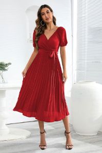 A-Line Short Sleeves Black Wedding Party Dress sold by Zapaka