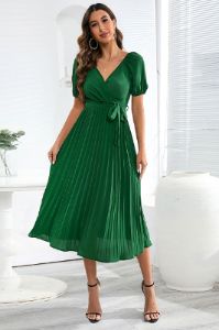 A-Line Short Sleeves Black Wedding Party Dress sold by Zapaka
