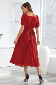 A-Line Short Sleeves Black Wedding Party Dress sold by Zapaka